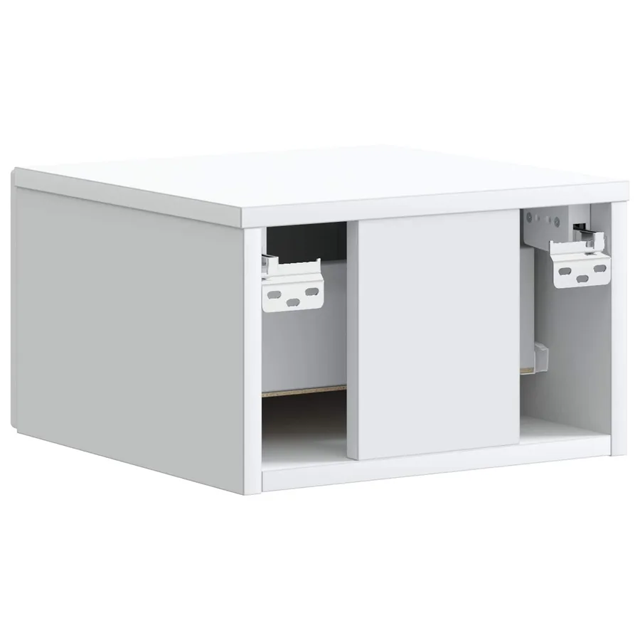 Cabinet de chevet mural avec tiroir Blanc 34,5 x 33 x 20 cm - 7