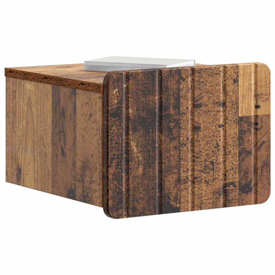 Cabinet de chevet mural Bois ancien 33 x 34,5 x 24 cm - 3