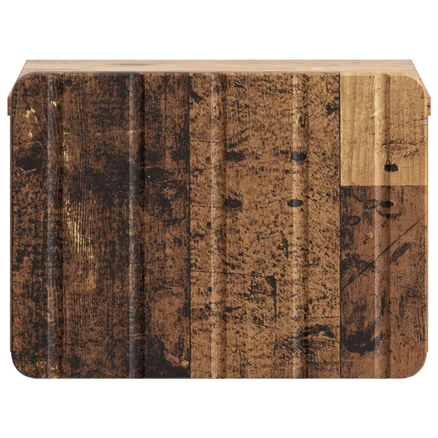 Cabinet de chevet mural Bois ancien 33 x 34,5 x 24 cm - 5