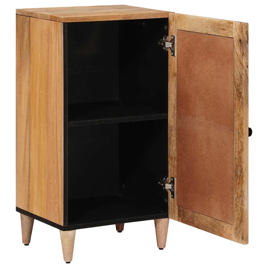 Buffet avec porte Naturel 40 x 33 x 75 cm Bois de mangue massif - 2