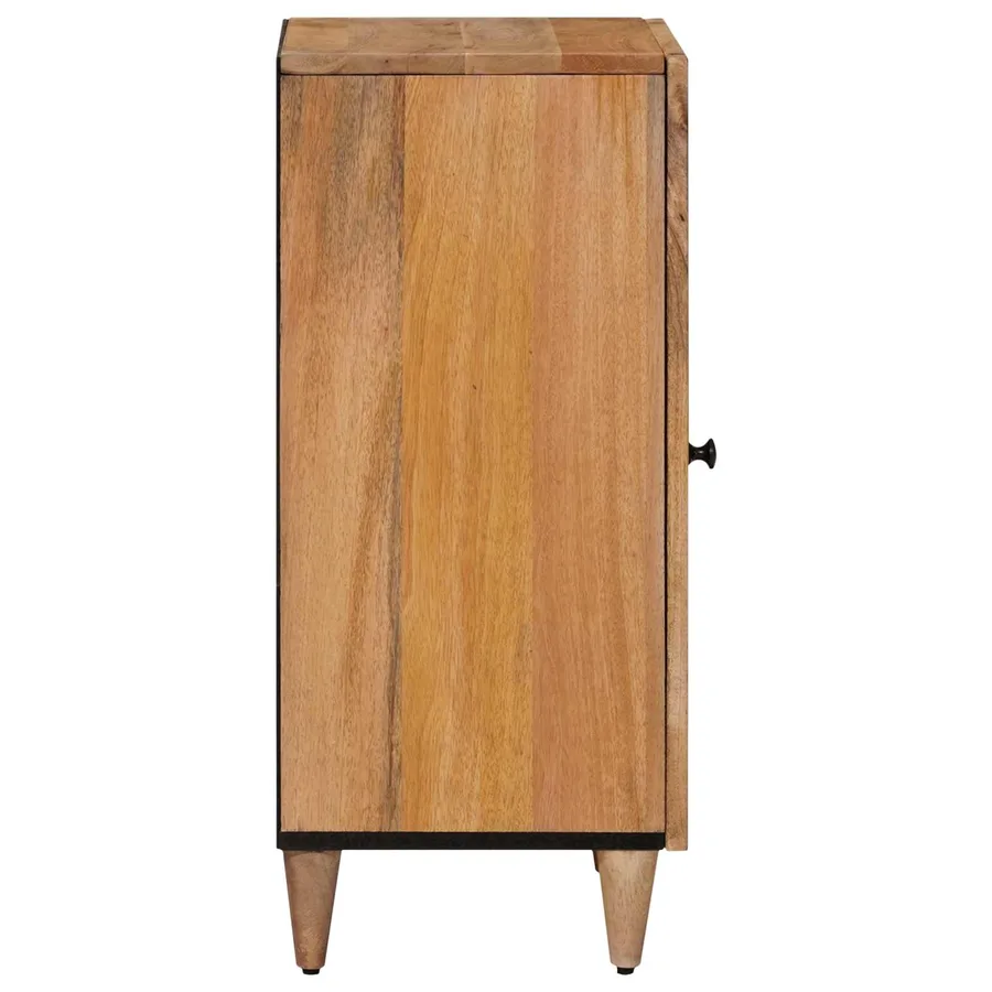 Buffet avec porte Naturel 40 x 33 x 75 cm Bois de mangue massif - 4