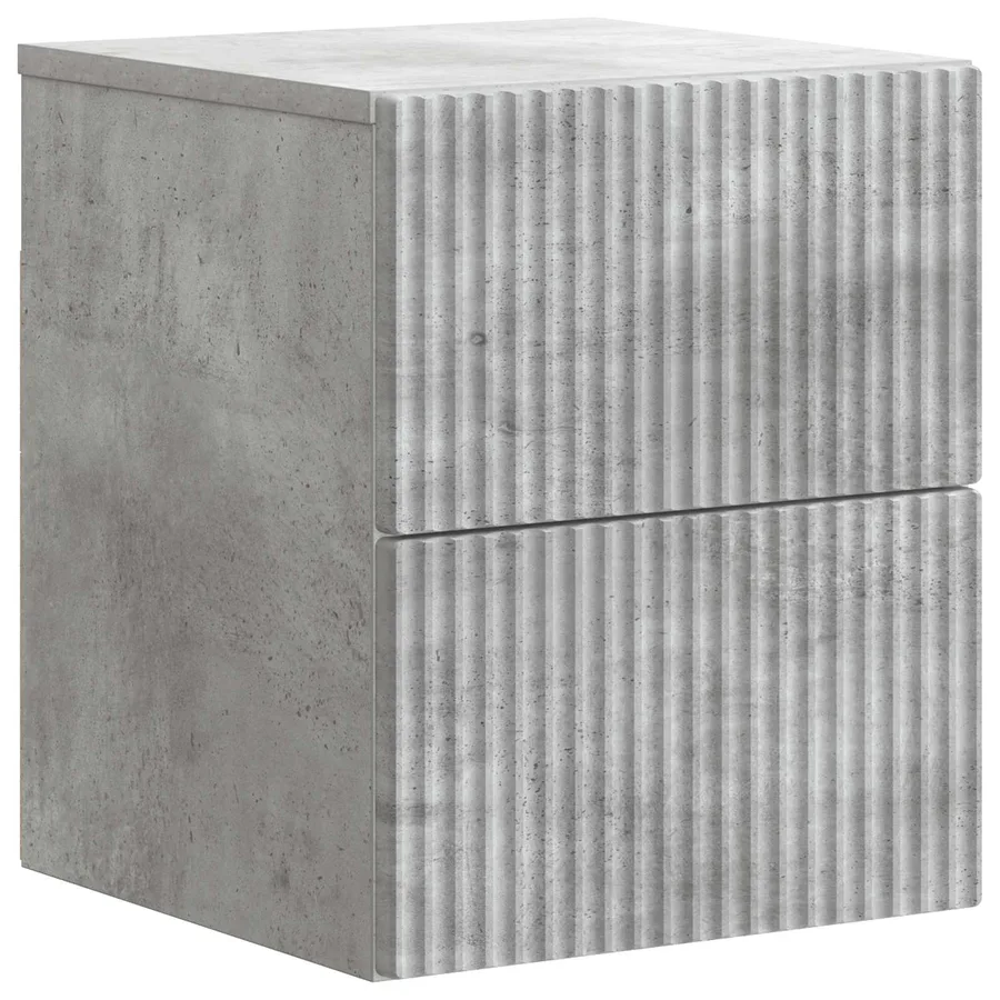 Cabinet de chevet mural 2 pcs Gris béton 33 x 34,5 x 40 cm - 5