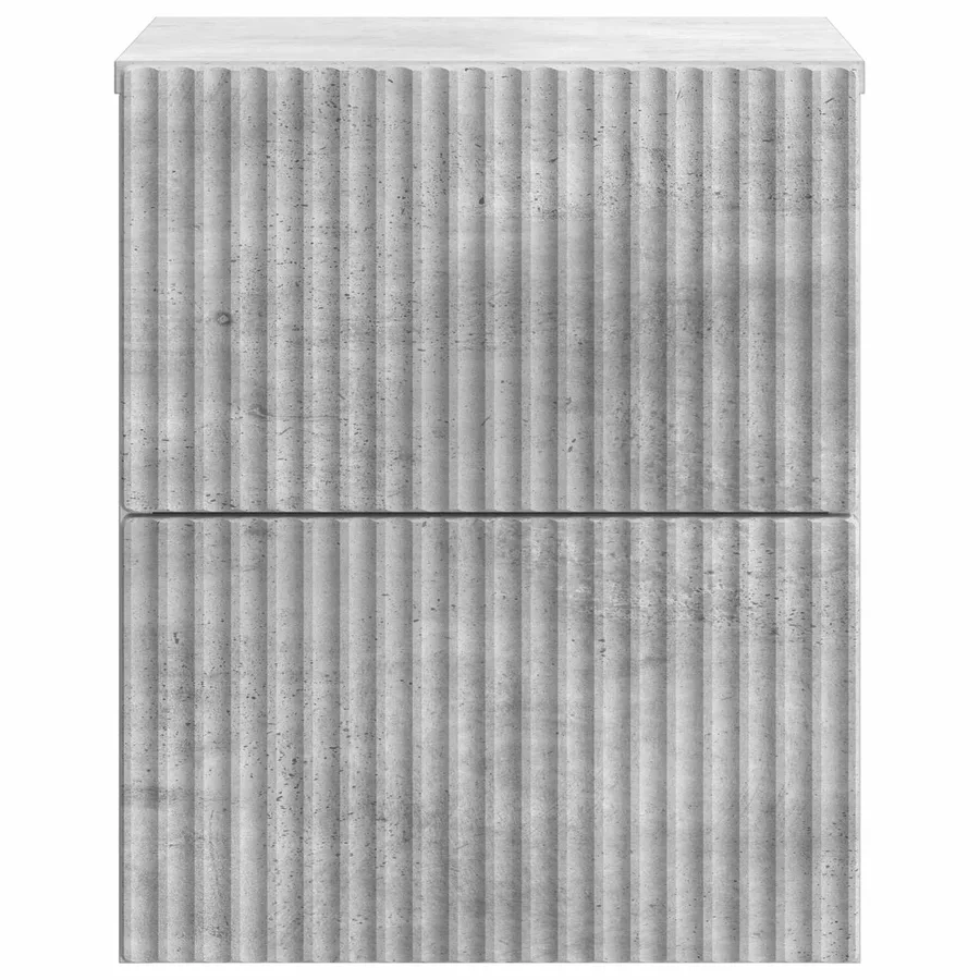 Cabinet de chevet mural 2 pcs Gris béton 33 x 34,5 x 40 cm - 7