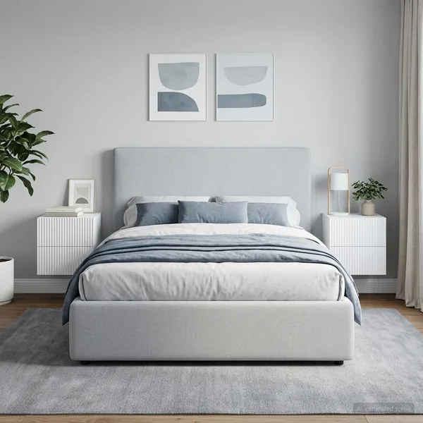 Cabinet de chevet mural 2 pcs Blanc 33 x 34,5 x 40 cm