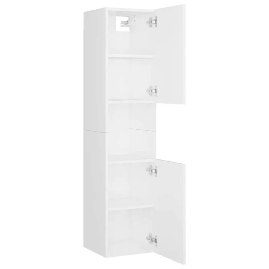 Ensemble de meubles de salle de bain Blanc Aggloméré - 8