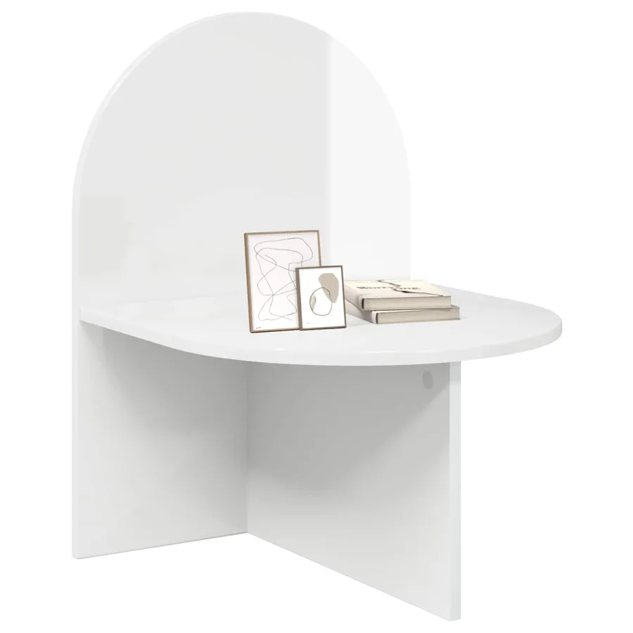 Table de chevet 2 pcs Blanc brillant 48 x 49 x 65 cm - 3