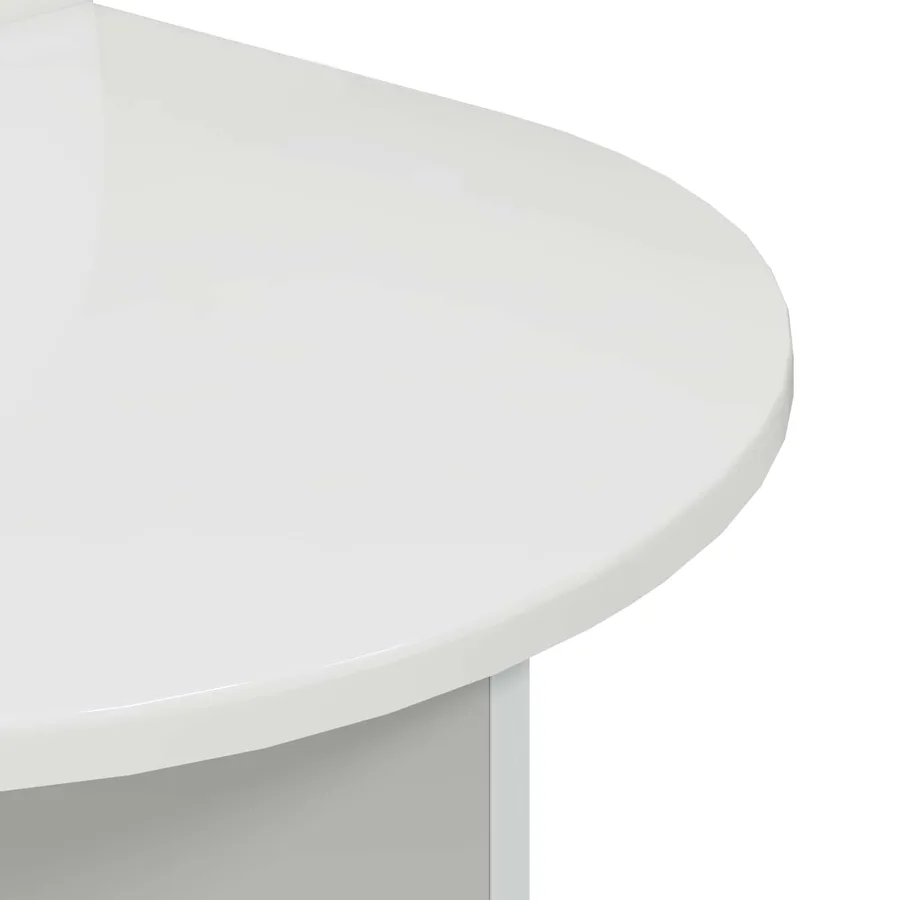 Table de chevet 2 pcs Blanc brillant 48 x 49 x 65 cm - 9