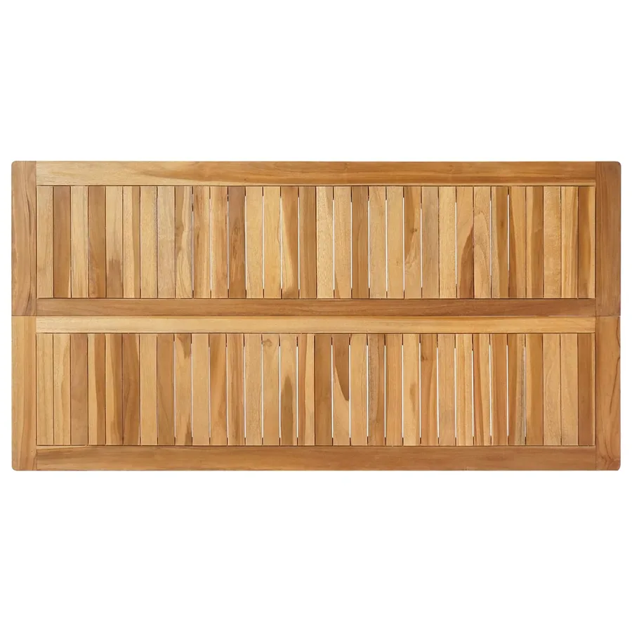 Table de bar Naturel 150 x 75 x 105 cm Bois de teck massif - 5