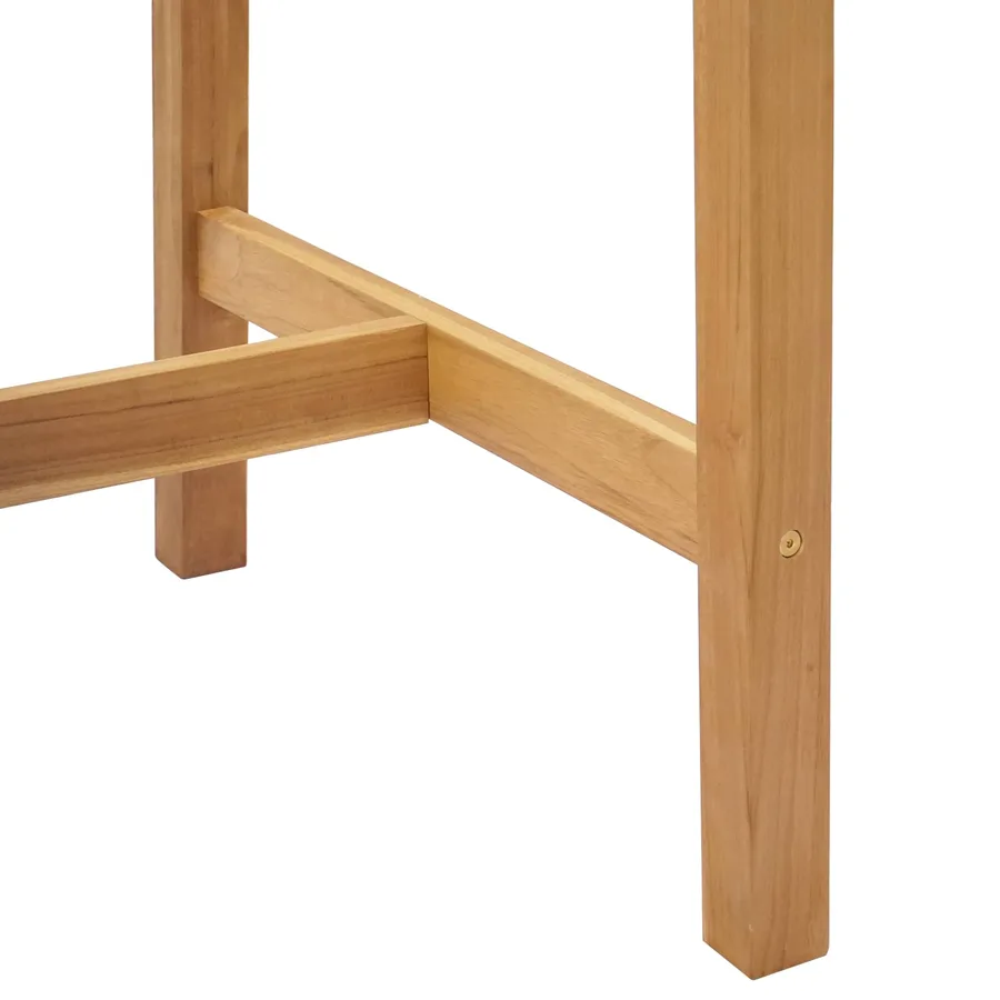 Table de bar Naturel 150 x 75 x 105 cm Bois de teck massif - 7
