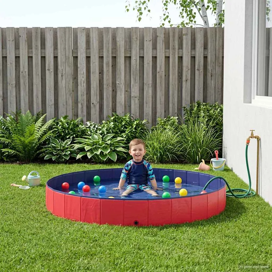 Piscine pour enfants Rouge Ø300 x 38 cm