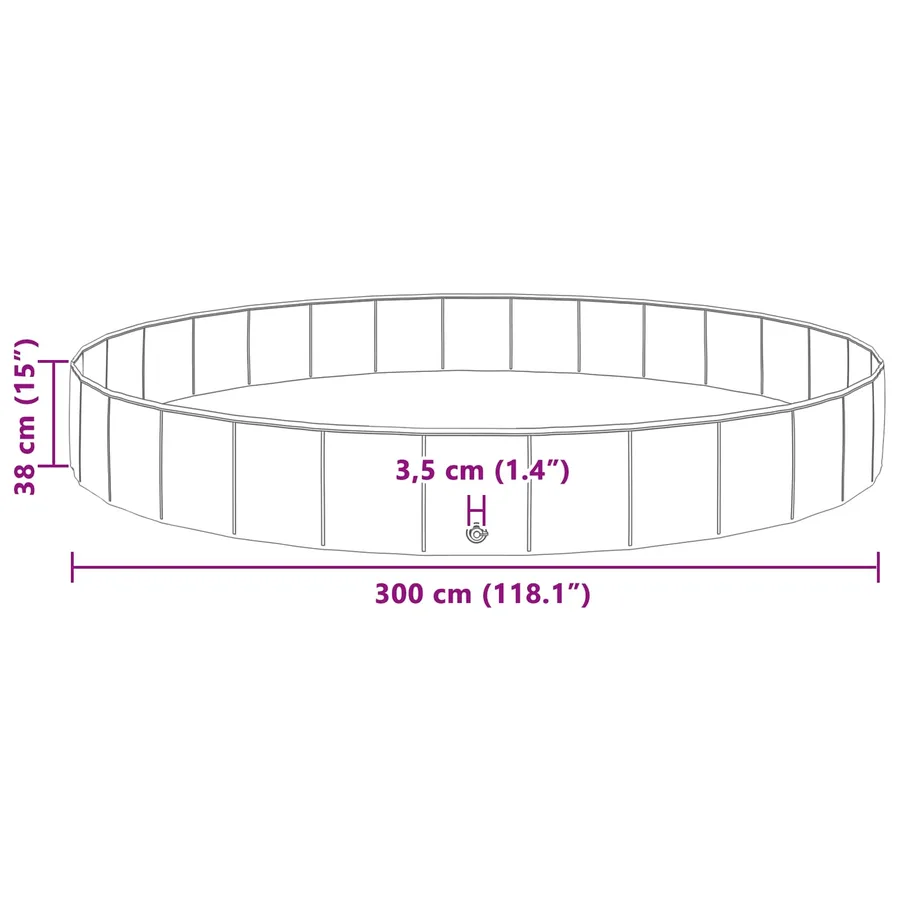 Piscine pour enfants Rouge Ø300 x 38 cm - 7