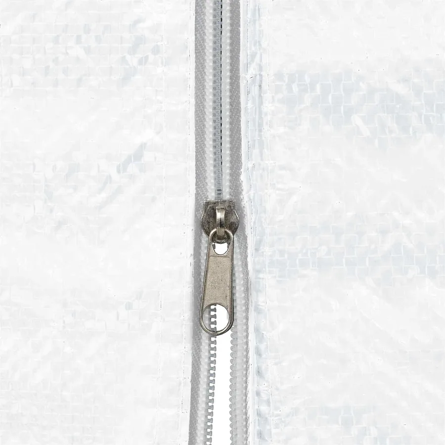 Mur de tente de fête 2 pcs Blanc 400 x 195 cm PE et acier - 4