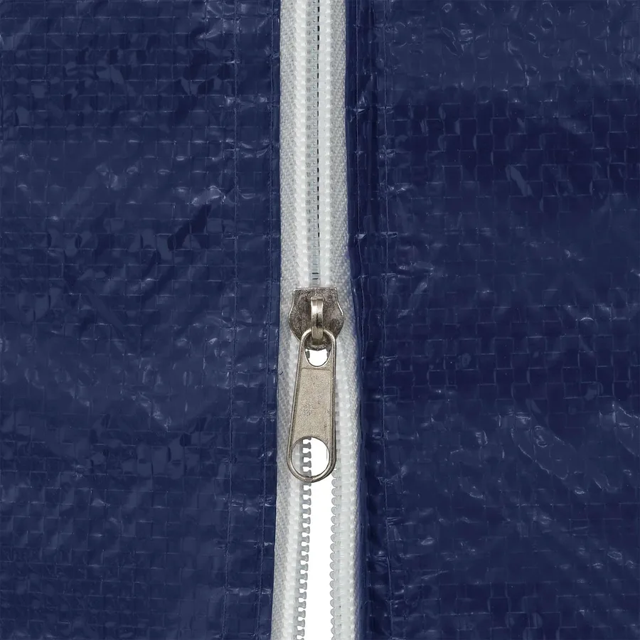 Mur de tente de fête 2 pcs Bleu 400 x 195 cm PE et acier - 4