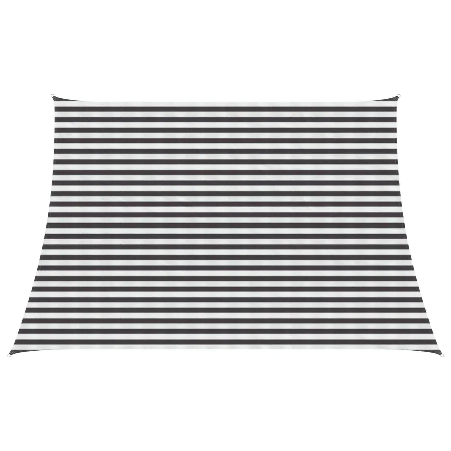 Voile d'ombre Anthracite et blanc 3 / 4 x 3 m HDPE