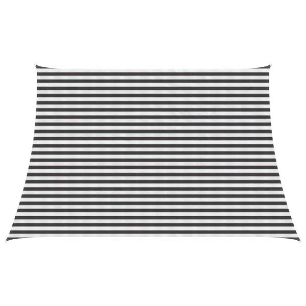 Voile d'ombre Anthracite et blanc 3 / 4 x 3 m HDPE