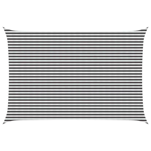 Voile d'ombre Anthracite et blanc 4 x 6 m HDPE