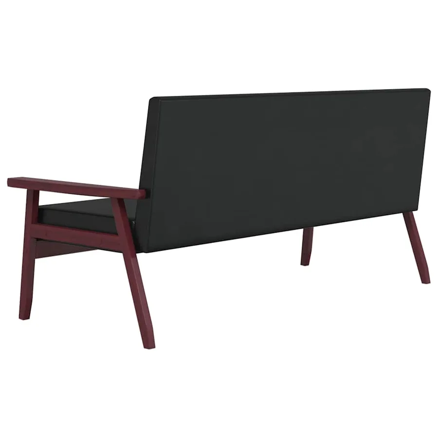Ensemble de canapés 2 pcs noir similicuir - 9