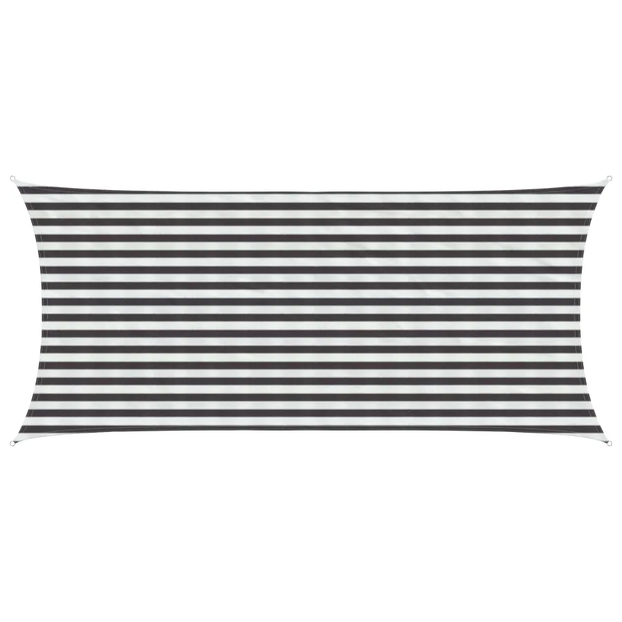 Voile d'ombre Anthracite et blanc 2 x 4,5 m HDPE