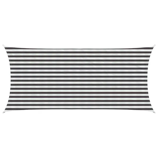 Voile d'ombre Anthracite et blanc 2 x 4,5 m HDPE