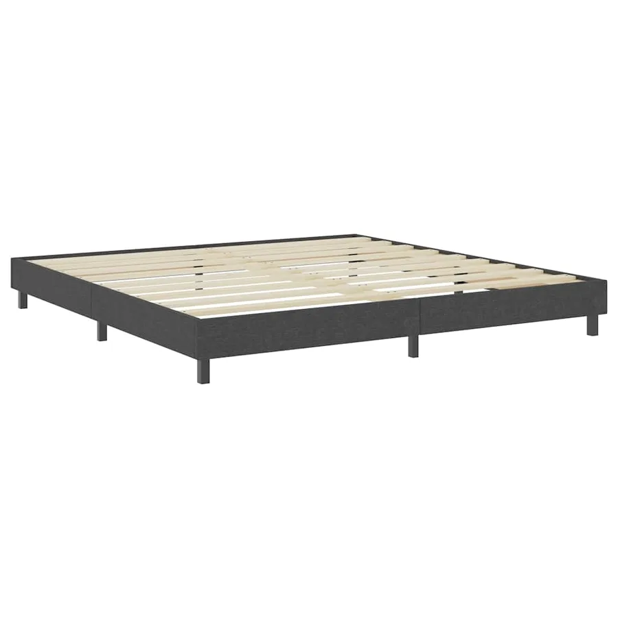 Sommier à lattes de lit Gris foncé Tissu 200x200 cm - 3