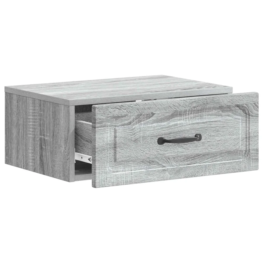 Cabinet de chevet mural Sonoma gris 49 x 34,5 x 20 cm - 4