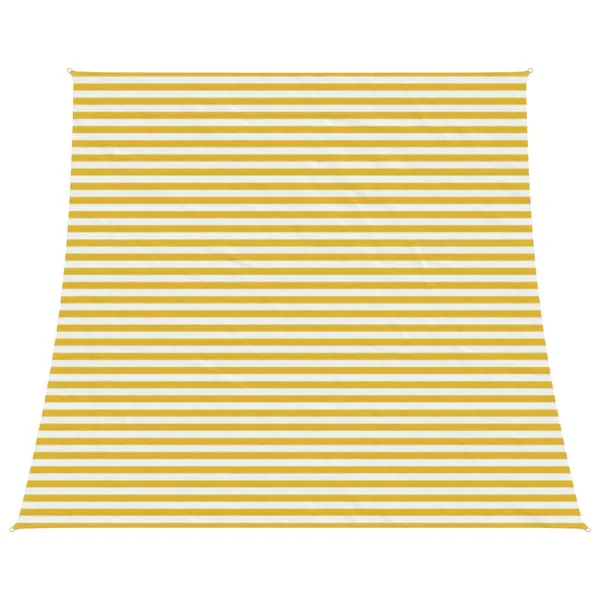 Voile d'ombre Jaune et blanc 4 / 5 x 4 m HDPE