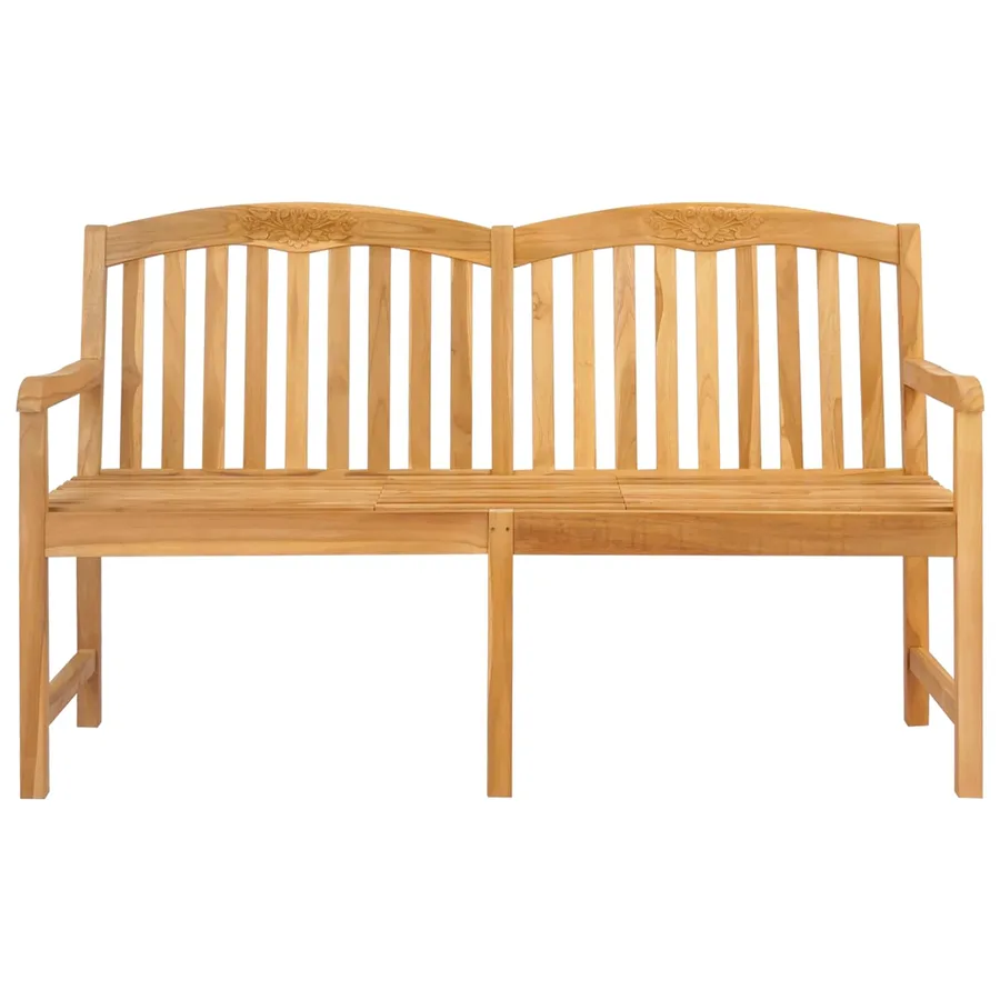 Banc en Bois Sculpté en Rose 150,5 x 60 x 95 cm Naturel - 4