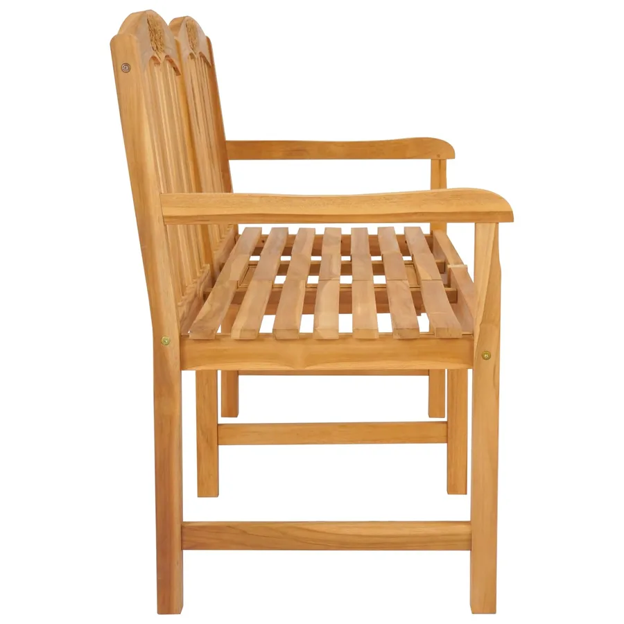 Banc en Bois Sculpté en Rose 150,5 x 60 x 95 cm Naturel - 5