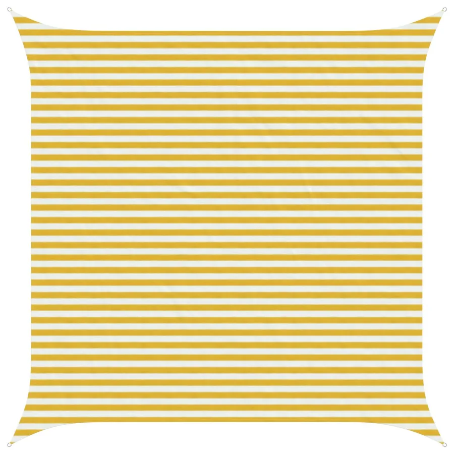 Voile d'ombre Jaune et blanc 4,5 x 4,5 m HDPE