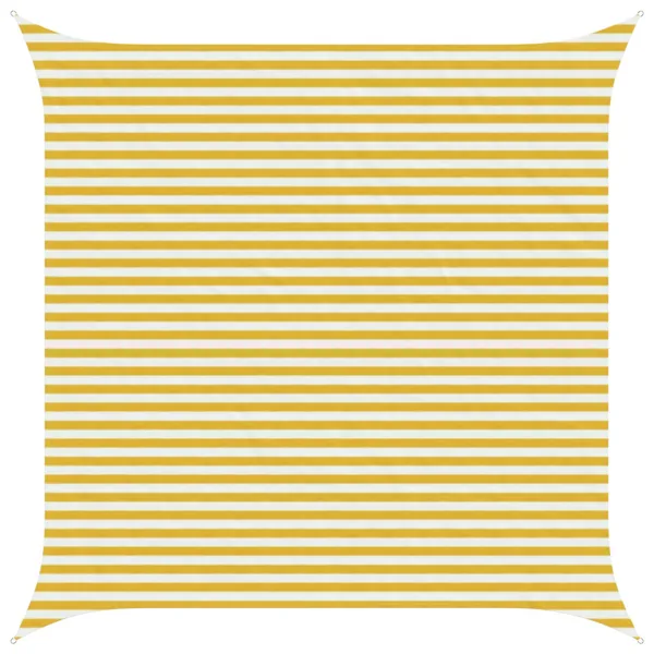 Voile d'ombre Jaune et blanc 4,5 x 4,5 m HDPE