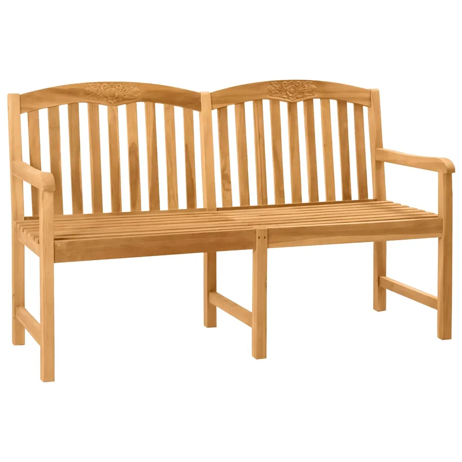 Banc en Bois Sculpté en Rose 179,5 x 61 x 90 cm Naturel - 2