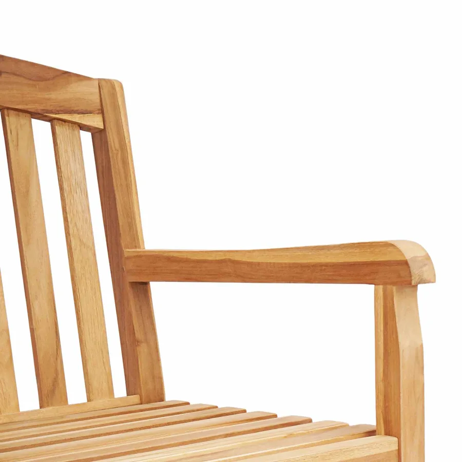 Banc en Bois Sculpté en Rose 179,5 x 61 x 90 cm Naturel - 6