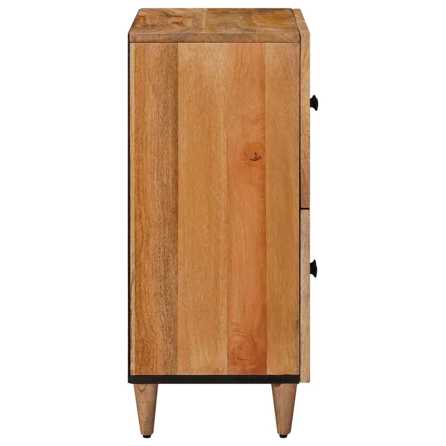 Buffet avec porte Naturel 60 x 33 x 75 cm Bois de mangue massif - 4
