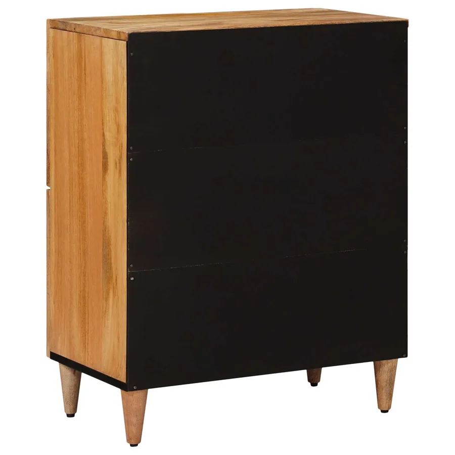 Buffet avec porte Naturel 60 x 33 x 75 cm Bois de mangue massif - 5
