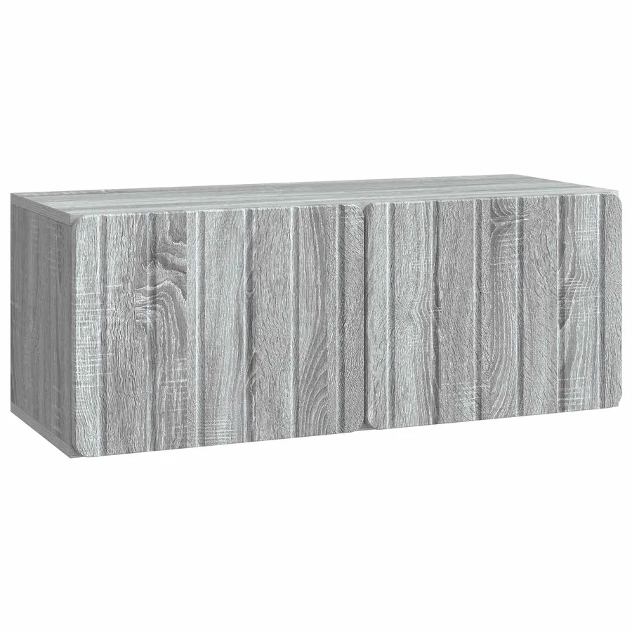 Meuble TV mural 78,5 x 31 x 30 cm Sonoma gris Bois d'ingénierie - 2