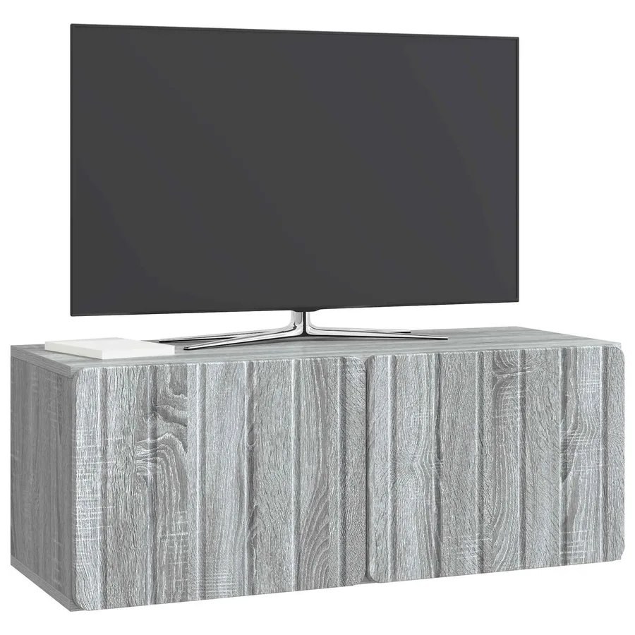 Meuble TV mural 78,5 x 31 x 30 cm Sonoma gris Bois d'ingénierie - 3
