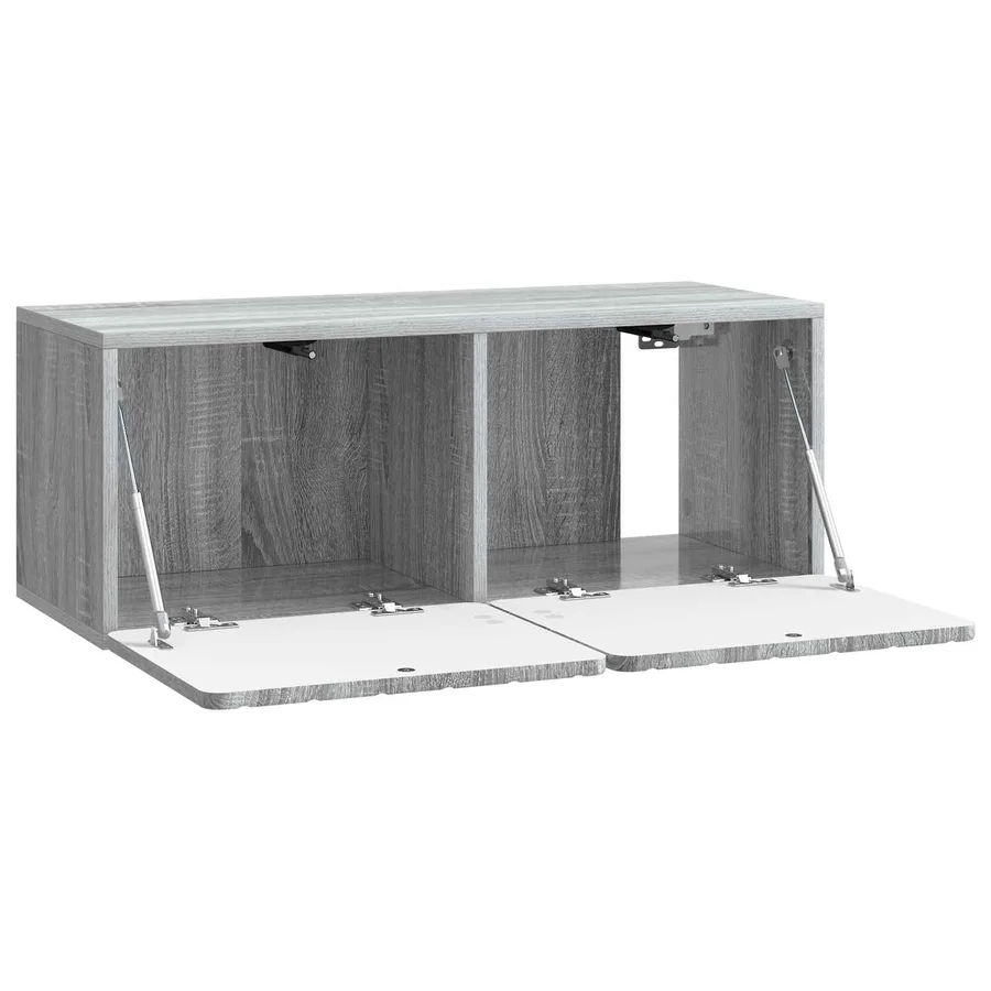 Meuble TV mural 78,5 x 31 x 30 cm Sonoma gris Bois d'ingénierie - 5