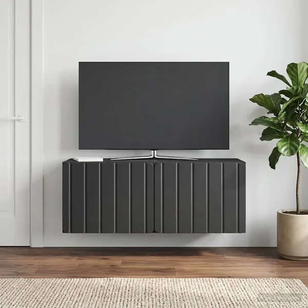 Meuble TV mural 78,5 x 31 x 30 cm Noir Bois d'ingénierie