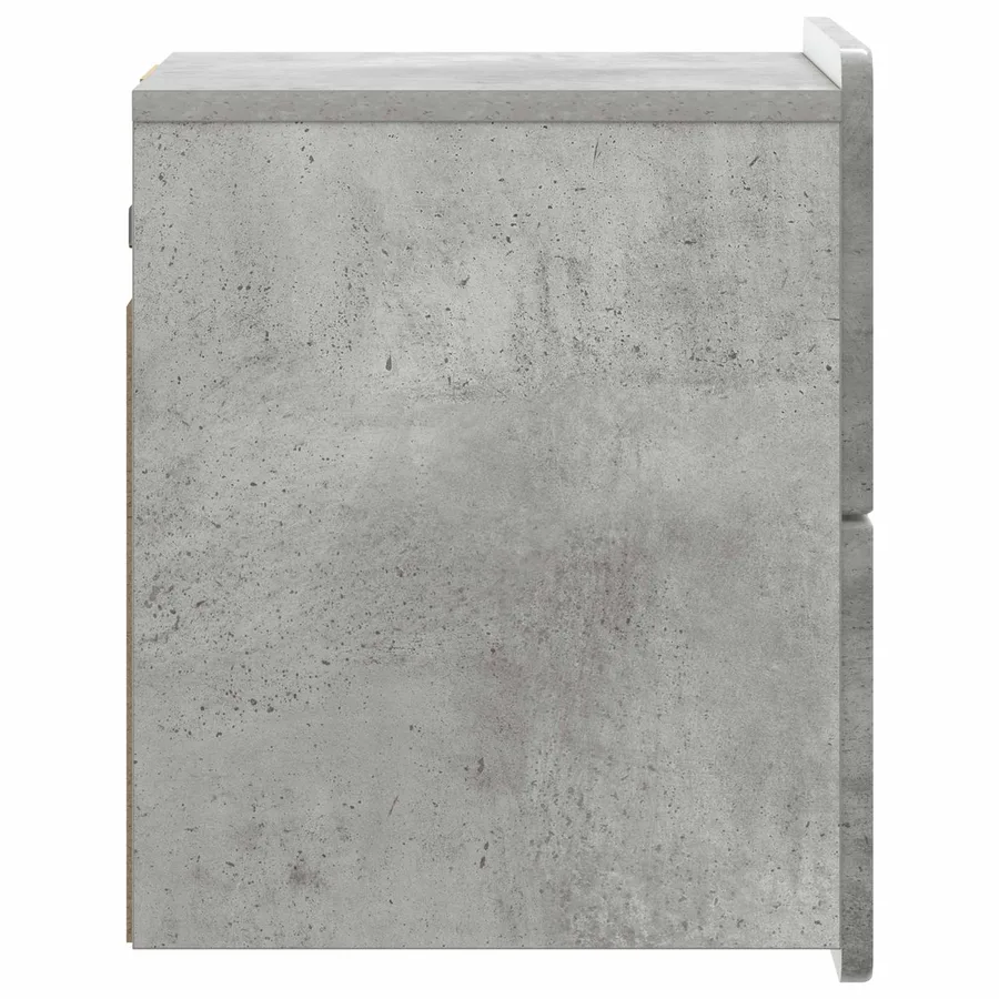 Cabinet de chevet mural Gris béton 33 x 34,5 x 43 cm - 6