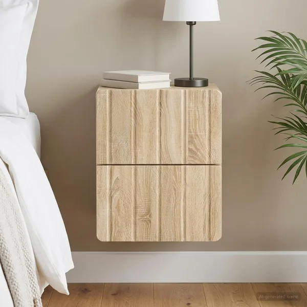 Cabinet de chevet mural Chêne Sonoma 33 x 34,5 x 43 cm