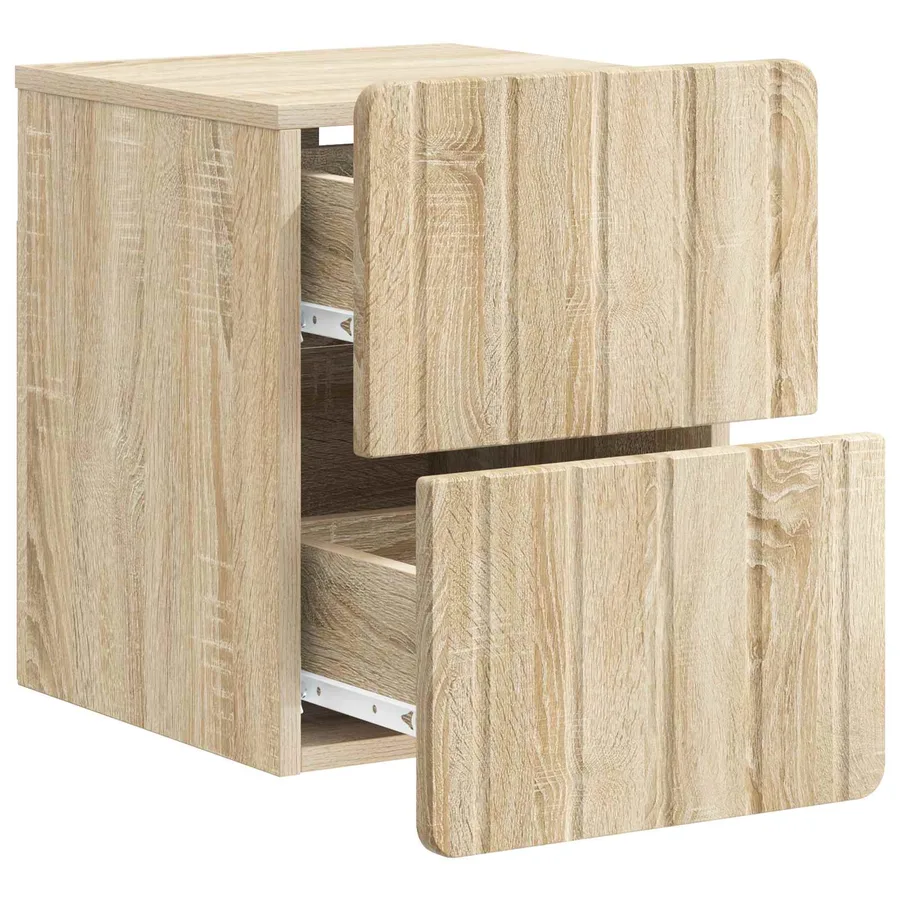Cabinet de chevet mural Chêne Sonoma 33 x 34,5 x 43 cm - 4