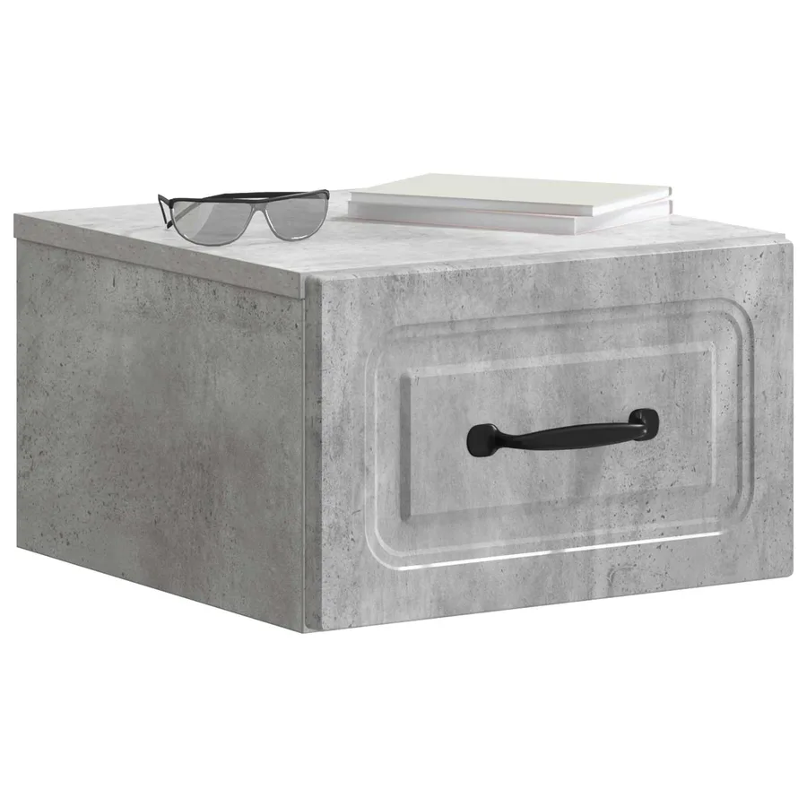 Cabinet de chevet mural 2 pcs Gris béton 34,5 x 33 x 20 cm - 3