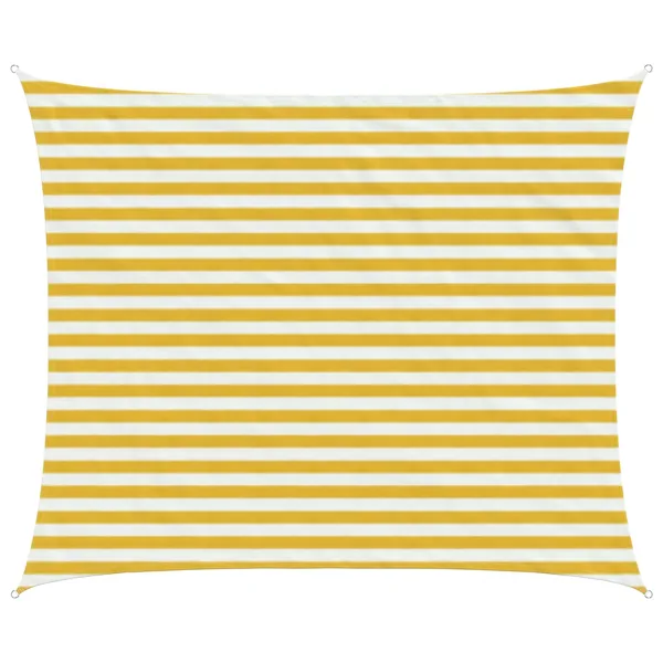 Voile d'ombre Jaune et blanc 2,5 x 4 m HDPE