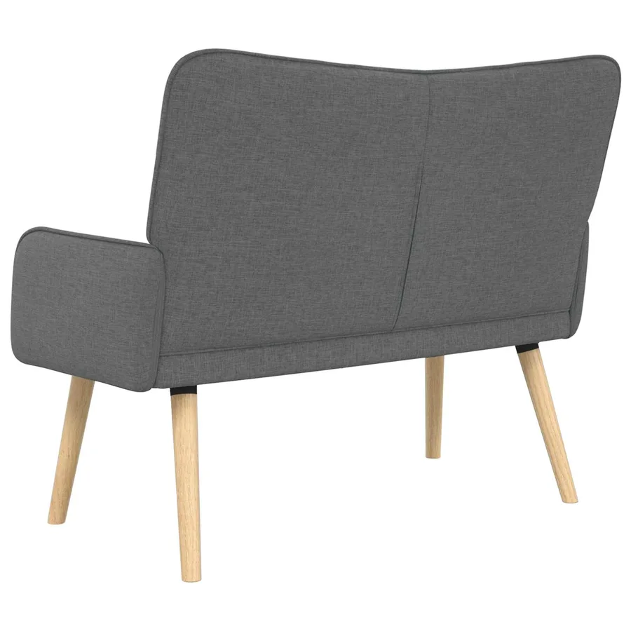 Sofa 2 places Gris foncé 115 x 61 x 87 cm Tissu - 6