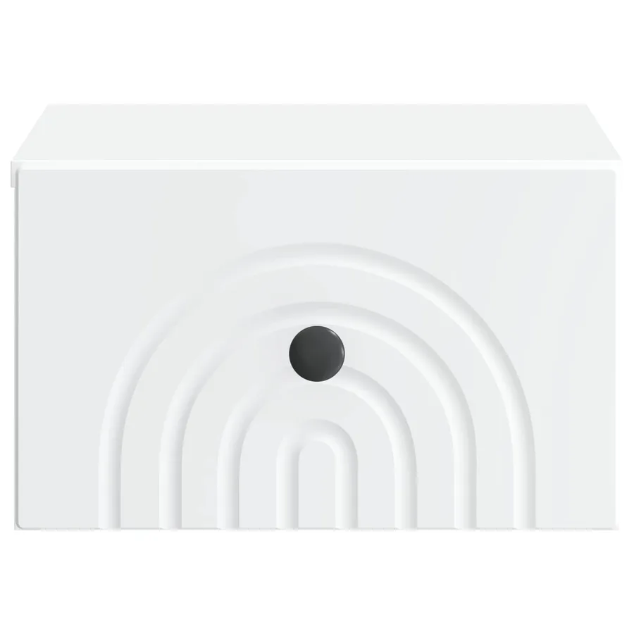 Cabinet de chevet mural avec tiroir Blanc 33 x 34,5 x 20 cm - 5