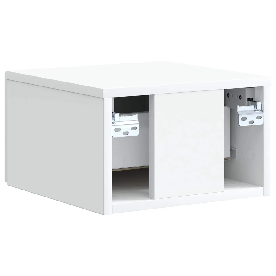 Cabinet de chevet mural avec tiroir Blanc 33 x 34,5 x 20 cm - 7