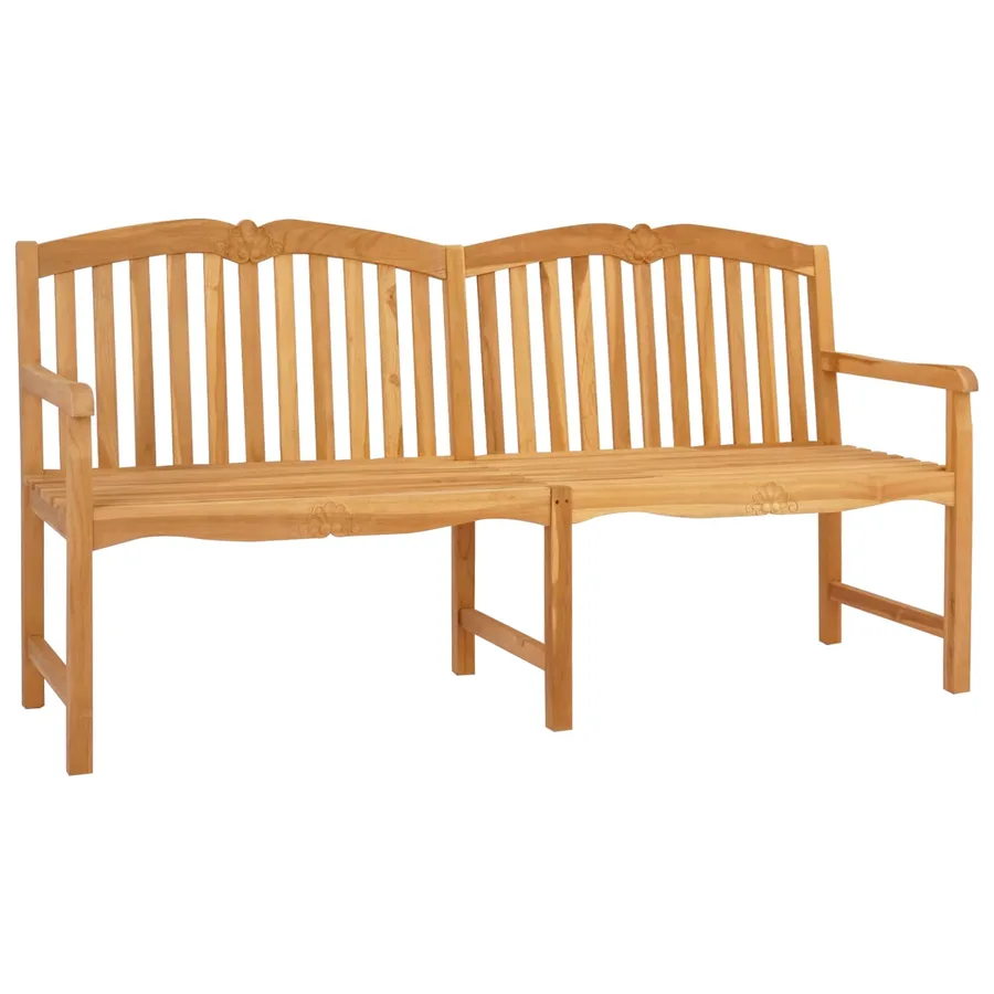 Banc en Bois Sculpté en Rose 180,5 x 60 x 96 cm Naturel - 2