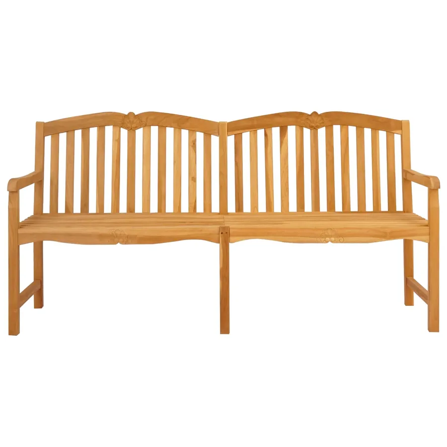 Banc en Bois Sculpté en Rose 180,5 x 60 x 96 cm Naturel - 3