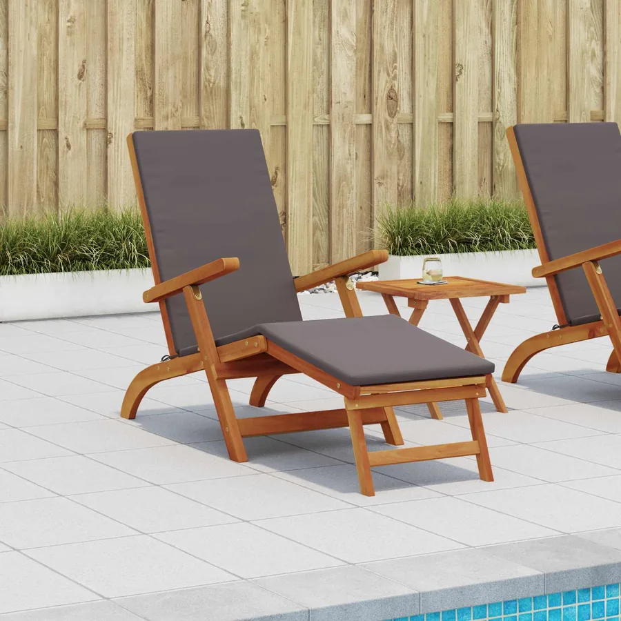 Chaise longue inclinable et pliable 55 x 146 x 91 cm