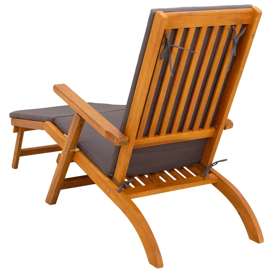 Chaise longue inclinable et pliable 55 x 146 x 91 cm - 7